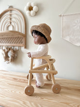 Load image into Gallery viewer, Doll-Size Emerald Rattan Walker