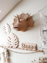 Load image into Gallery viewer, Triceratops Dino Wicker Wall Head