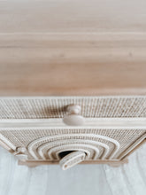 Load image into Gallery viewer, The Night Wonder Bedside Table - Rattan & Natural Wood
