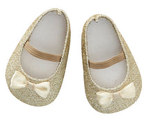 Load image into Gallery viewer, Doll Shoes - Glitter Gold