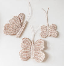 Load image into Gallery viewer, Butterfly Wicker Wall Decor - Set of 3