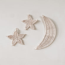 Load image into Gallery viewer, Moon & Stars Wicker Wall Decor - Set of 3