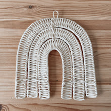 Load image into Gallery viewer, Cloud & Rainbow Wicker Wall Decor - Set of 2