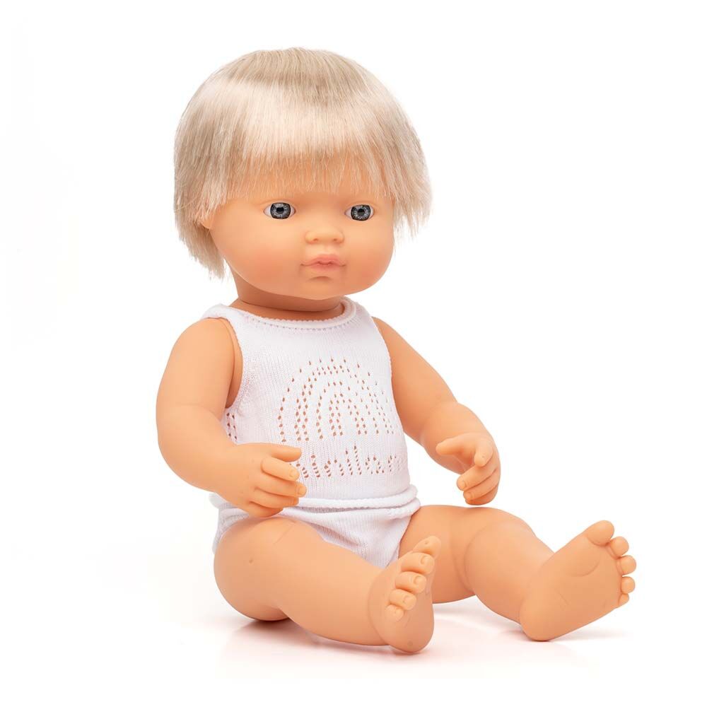 Miniland Caucasian Blond Boy Doll