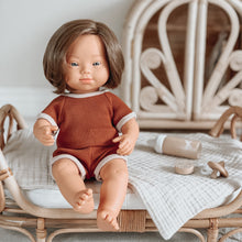 Load image into Gallery viewer, Caucasian Brunette Girl Doll with Down Syndrome and Glasses