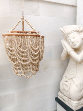Load image into Gallery viewer, Natural Wooden Beads &amp; Rattan Pendant Lampshade

