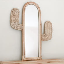 Load image into Gallery viewer, Cactus Rattan Mirror
