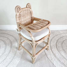 Load image into Gallery viewer, Baba Bear Doll Rattan High Chair
