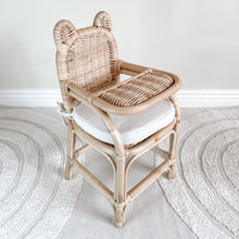 Load image into Gallery viewer, Bear Doll Rattan High Chair
