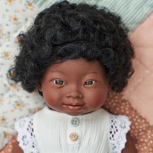 Load image into Gallery viewer, Miniland African Girl Doll with Down Syndrome
