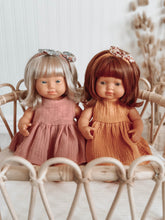 Load image into Gallery viewer, Doll dress with matching headband - Old Rose