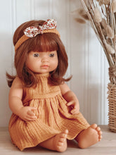 Load image into Gallery viewer, Doll dress with matching headband - Burnt Orange