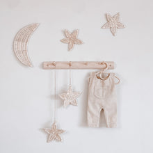 Load image into Gallery viewer, Moon &amp; Stars Wicker Wall Decor - Set of 3
