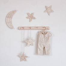 Load image into Gallery viewer, Moon & Stars Wicker Wall Decor - Set of 3