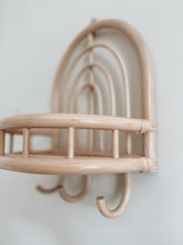 Load image into Gallery viewer, Rainbow Rattan Shelf with 3 hooks
