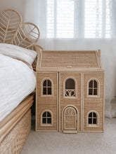 Load image into Gallery viewer, Sienna Rattan Dollhouse with Chimneys
