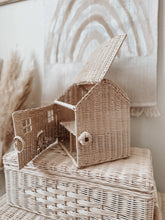 Load image into Gallery viewer, Wicker Carry Dollhouse
