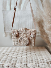 Load image into Gallery viewer, Wicker Camera Shaped Bag
