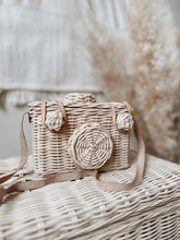 Load image into Gallery viewer, Wicker Camera Shaped Bag
