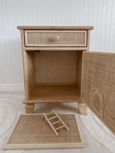 Load image into Gallery viewer, The Night Wonder Bedside Table - Rattan &amp; Natural Wood

