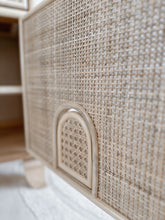 Load image into Gallery viewer, The Night Wonder Bedside Table - Rattan &amp; White Wood
