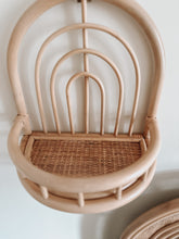 Load image into Gallery viewer, Rainbow Rattan Shelf with 3 hooks
