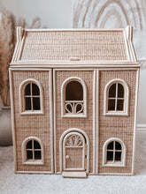 Load image into Gallery viewer, Sienna Rattan Dollhouse with Chimneys
