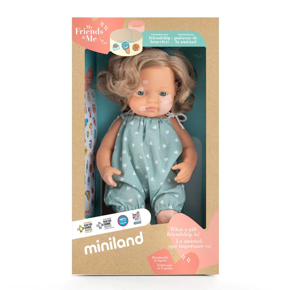 Caucasian Blonde Girl Doll with Vitiligo