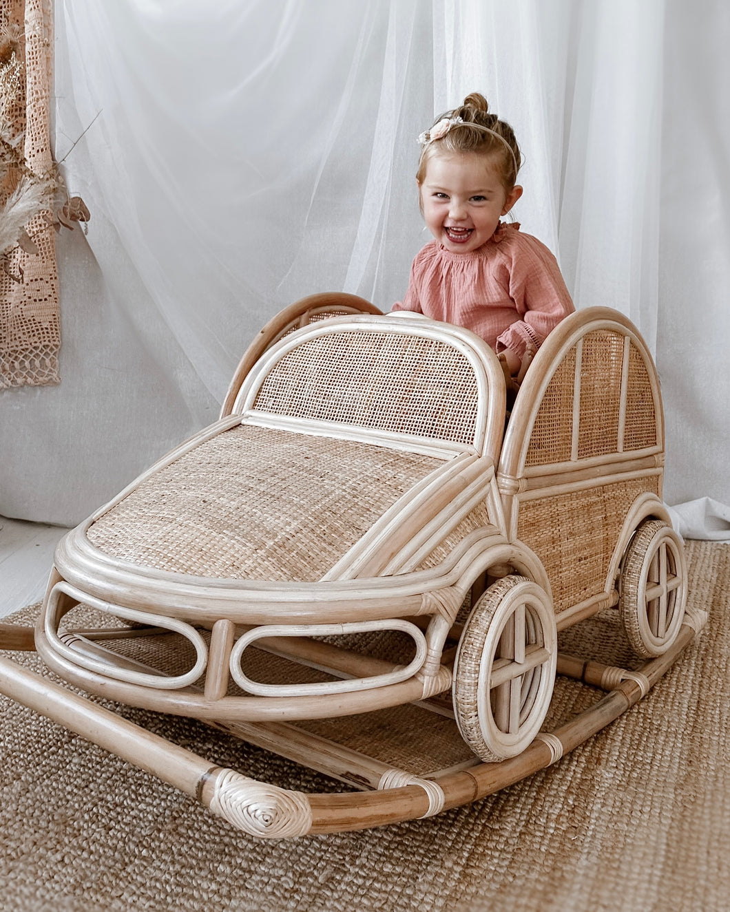 Rattan Rocking Car