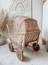 Load image into Gallery viewer, Rattan Doll Pram
