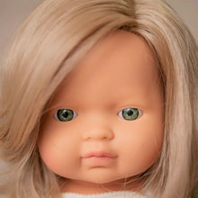 Load image into Gallery viewer, Caucasian Dark Blonde Girl Doll with Ecru Romper
