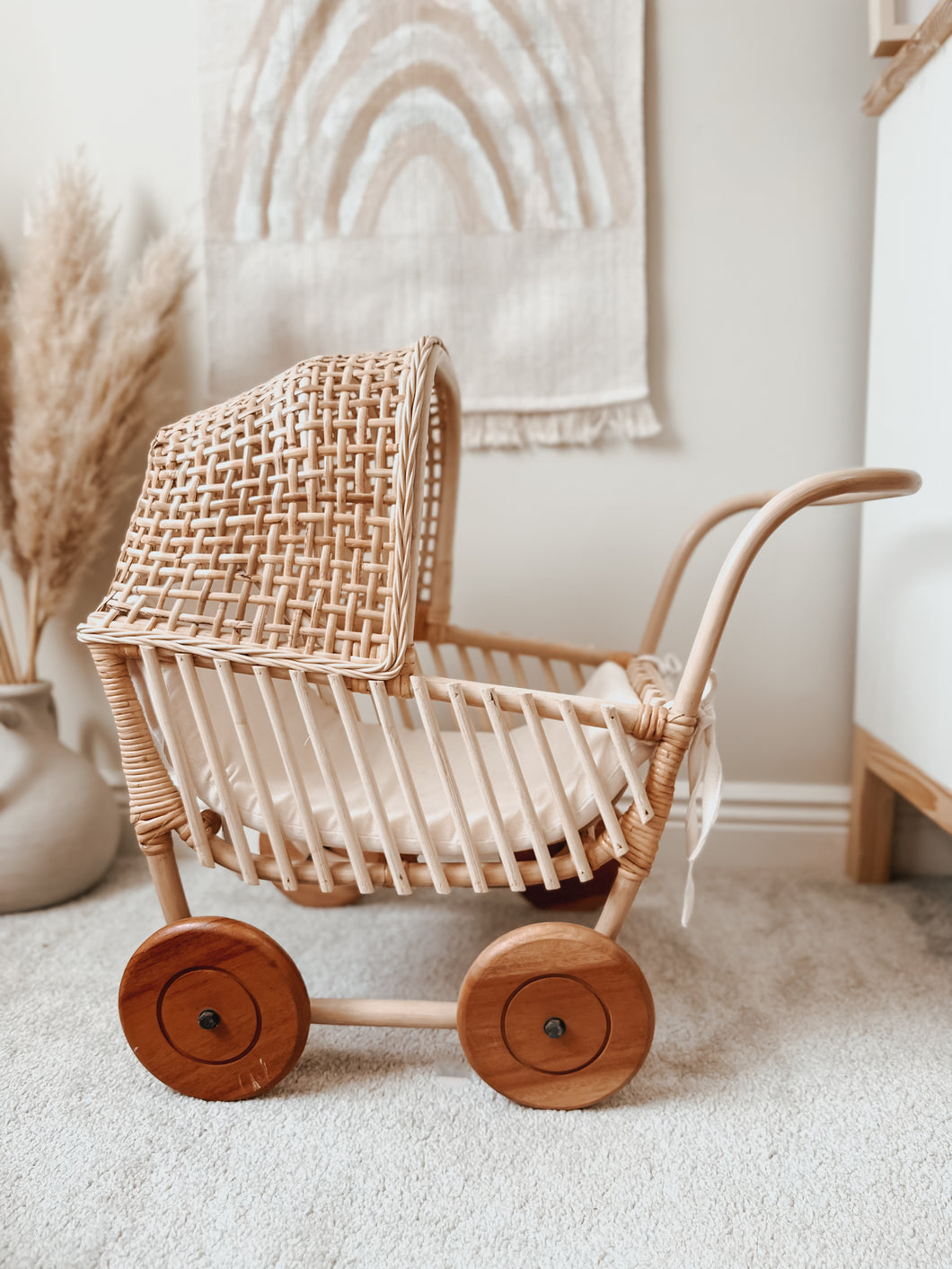 Rattan Doll Pram