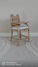 Load and play video in Gallery viewer, Baba Bear Doll Rattan High Chair
