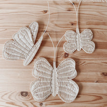 Load image into Gallery viewer, Butterfly Wicker Wall Decor - Set of 3
