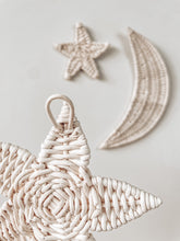 Load image into Gallery viewer, Moon &amp; Stars Wicker Wall Decor - Set of 3
