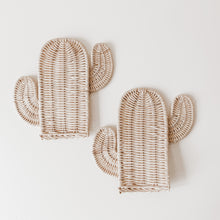 Load image into Gallery viewer, Cactus Wicker Wall Decor - Set of 2

