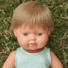 Load image into Gallery viewer, Miniland Caucasian Dark Blond Boy Doll
