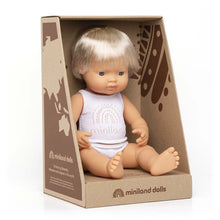 Load image into Gallery viewer, Miniland Caucasian Blond Boy Doll
