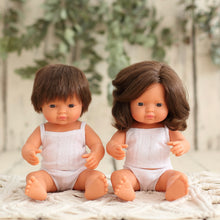 Load image into Gallery viewer, Miniland Caucasian Brunette Boy Doll
