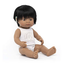 Load image into Gallery viewer, Miniland Hispanic Boy Doll with Cochlear Implant
