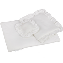 Load image into Gallery viewer, Doll Bedding Set with Ruffles - Pure White
