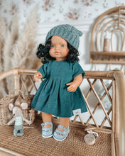 Load image into Gallery viewer, Corduroy Doll Dress - Paradise Teal
