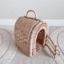 Load image into Gallery viewer, Nina Wicker Toy Pet Carrier

