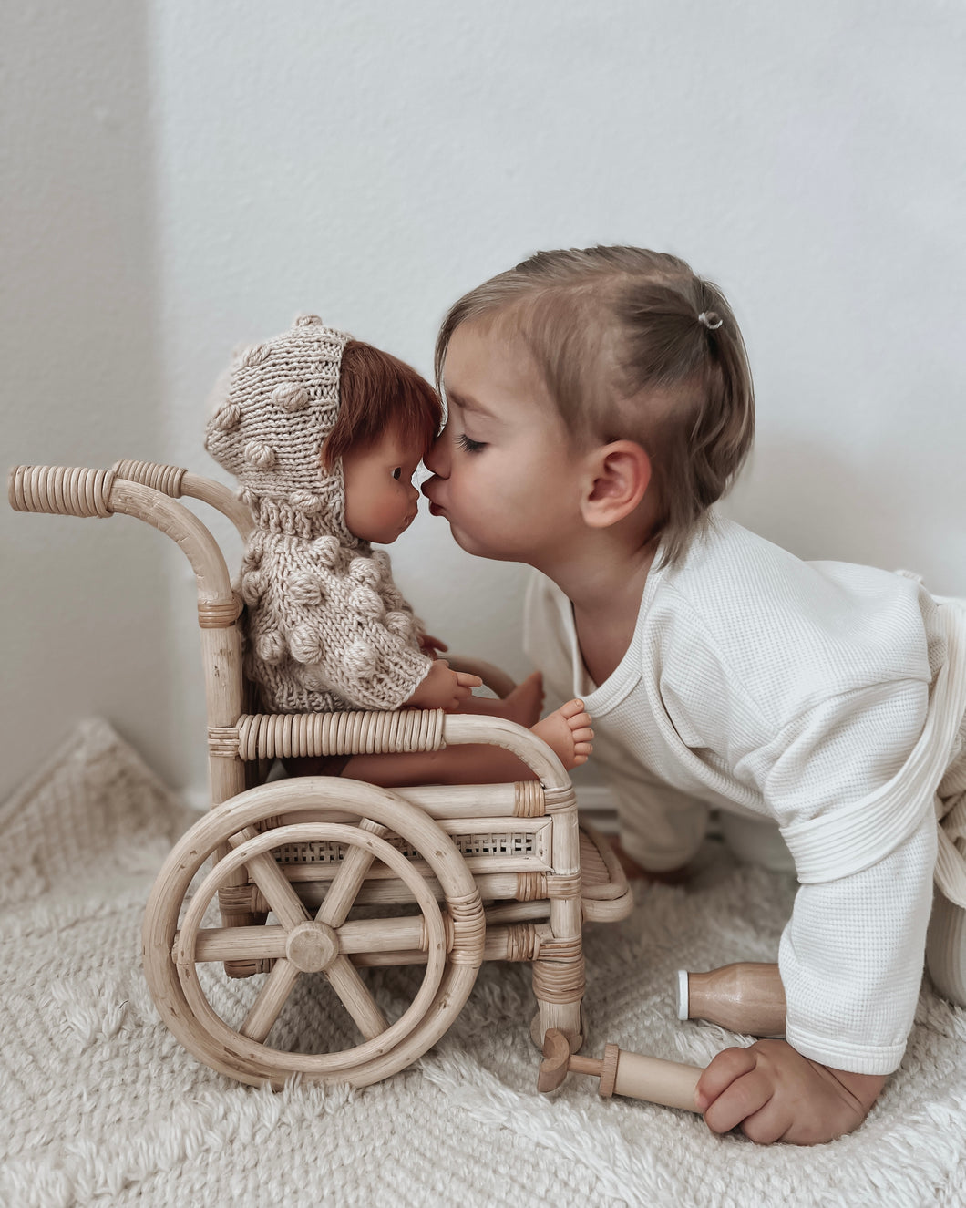 Harvey Doll Rattan Wheelchair