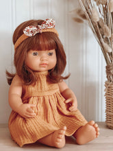 Load image into Gallery viewer, Doll dress with matching headband - Burnt Orange
