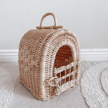 Load image into Gallery viewer, Nina Wicker Toy Pet Carrier
