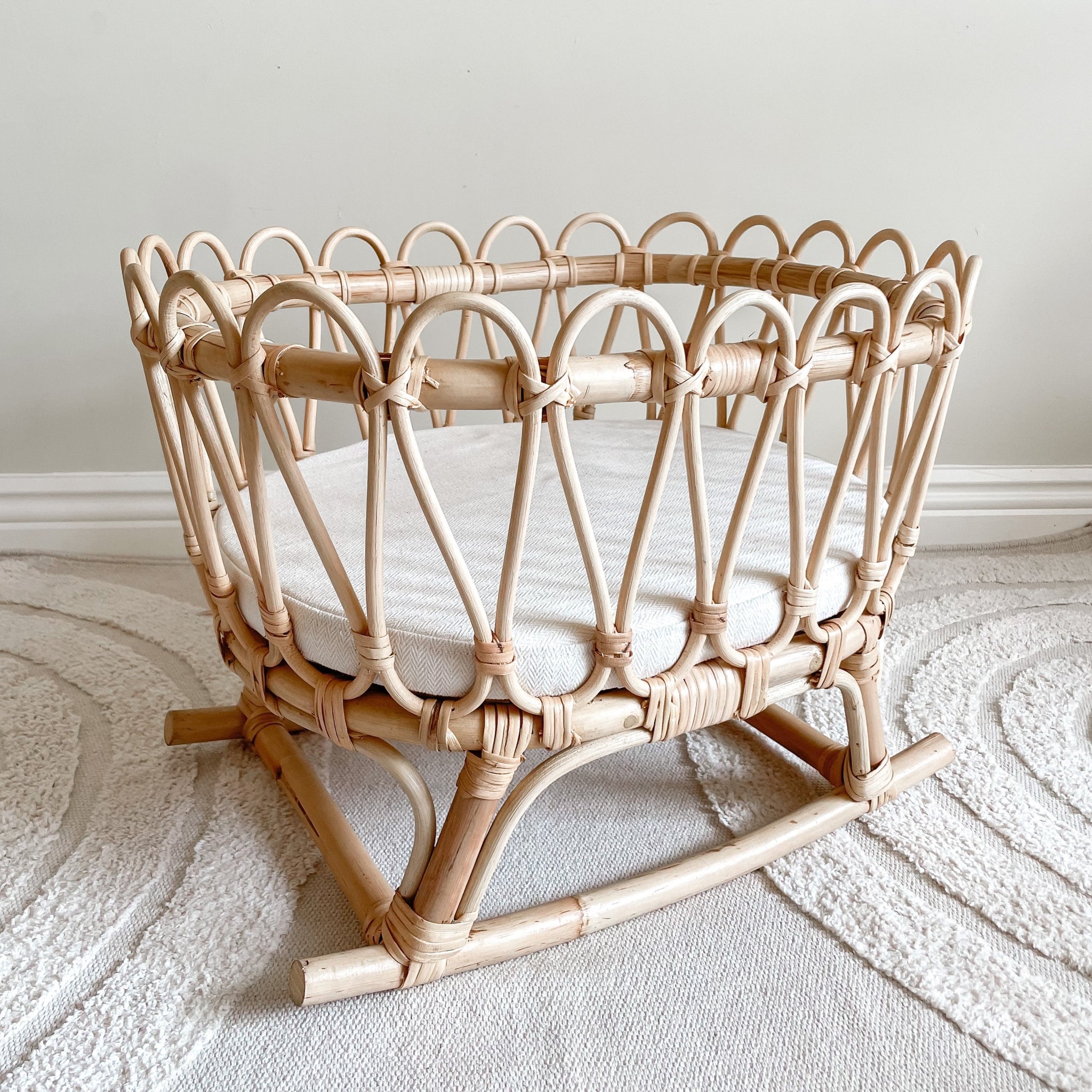 Coco Doll Rattan Rocking Bassinet