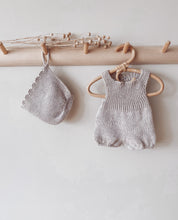 Load image into Gallery viewer, Knitted Doll Romper &amp; Bonnet Set - Terra
