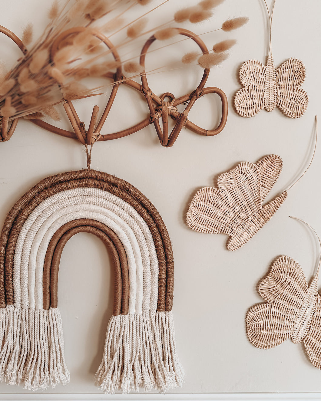 Butterfly Wicker Wall Decor - Set of 3
